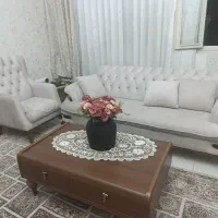 مبل چستر ۸ نفره باحلو‌مبلی و کنسولی