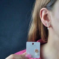 گوشواره  استیل رنگ ثابت،