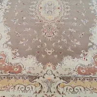 دو تخته فرش12متری کرم گردویی