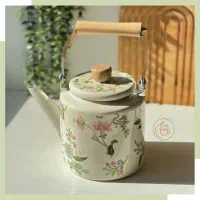 کتری لعابی طرح گلبهاری