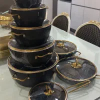سرویس قابلمه چدن  ۱۶ پارچه  ام جی اس ،مناسب جهیزیه