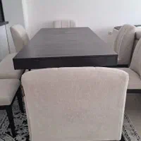 میز نهارخوری ۸ نفره مشکی مکانیزم دار و کابینت دار|میز و صندلی غذاخوری|قم, عمار یاسر|دیوار