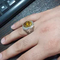 انگشتر نقره فاخر با سنگ معدنی سیترین|جواهرات|اهواز, کوی فرهنگیان ۲|دیوار