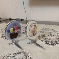 آینه دستی گلدوزی شده|صنایع دستی و سایر لوازم تزئینی|قم, حنیف نژاد|دیوار