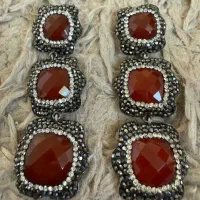 گوشواره لومیر نقره سنگ عقیق