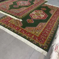 فرش دستباف (بساک)جفت۹۰ درصد  ۶ متری قشقایی|فرش|مشکین‌دشت, |دیوار