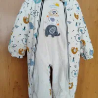کاپشن سرهمی مخمل پاپوش دار(نوزاد)