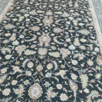 فرش افشان سرمه ای دست بافت گونه