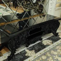 میز تی وی مشکی براق|میز تلویزیون|ماهدشت, |دیوار