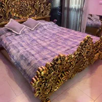 تخت دونفره تمام چوب راش اصل ۳۰ ملیون|تخت و سرویس خواب|رباط‌کریم, رباط‌کریم|دیوار