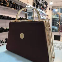 کیف مجلسی زرشکی طلایی