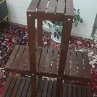 استند گلدان یا پایه گلدان  چوبی|کتابخانه، شلف، قفسه‌های دیواری|تبریز, |دیوار