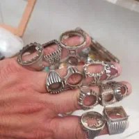 رکاب نقره  و انگشتر دست ساز  گرمی ۳۵۰