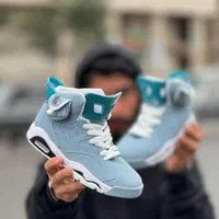 کتونی نایک جردن رترو jordan 6 رترو کفش سفید آبی|کیف، کفش، کمربند|تهران, تاکسیرانی|دیوار