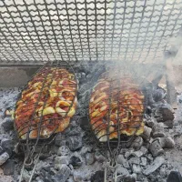 نیرو آقا برای کمک در باغ رستوران