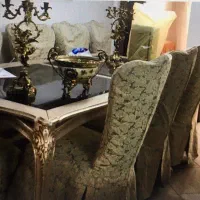 مبلمان ۷ نفره و میزناهارخوری ۸ نفره و ویترین