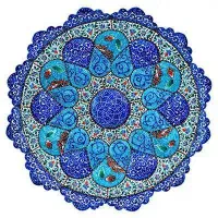 بشقاب میناکاری طرح اسلیمی|صنایع دستی و سایر لوازم تزئینی|تهران, فاطمی|دیوار