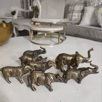 مجسمه حیوانات برنزی 7عدد