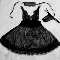 لباس خواب شب زنانه کاستوم خدمتکاری ساتن|لباس|قم, کلهری|دیوار