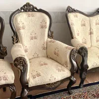 مبل سلطنتی ۹ نفره با میز و روکش|مبلمان خانگی و میز عسلی|تربت جام, شهید نصرالهی|دیوار