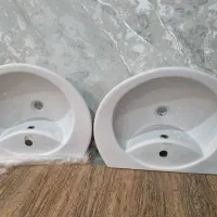 دو عدد سینک روشویی چینی کورد سالم با پایه