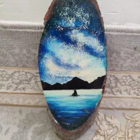 سه تا نقاشی آکرولیک روی چوب