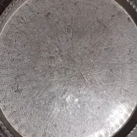 سینی مسی قلم زنی نسبتا قدیمی|کلکسیون اشیاء عتیقه|پاکدشت, پاکدشت (مامازند)|دیوار