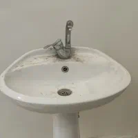 روشویی کامل به همراه شیر اهرمی و سیفون