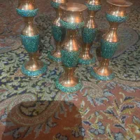 پنج عدد شمعدان فیروزه کوبی