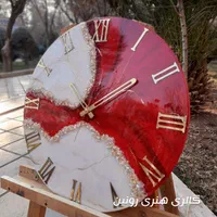 ساعت دیواری جهیزیه طرح قرمز طلایی|ساعت دیواری و تزئینی|تهران, مجیدیه|دیوار