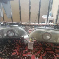دو عدد چراغ جلو اسپرت پراید و دوعدد چراغ لیمویی