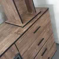 دراورشیک تمامmdfمیز ارایش تخت وپاتختی ودراور ست|تخت و سرویس خواب|ری, علایین|دیوار