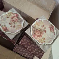 ظروف لمونژ گلدار