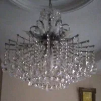 لوستر  ۱۴ شعله  مدل آویز با گوهای اتریشی  شیک