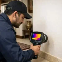نشت یابی و تشخیص ترکیدگی لوله آب با دستگاه تصویری