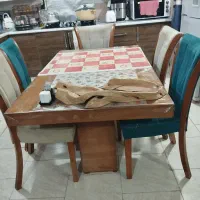 میز غذا خوری شش نفره|میز و صندلی غذاخوری|بندر ماهشهر, |دیوار