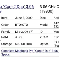 macbook pro 2009 مک بوک پرو ۲۰۰۹