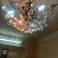 دوعدد لوستر با کریستالهای خارجی|لوستر و چراغ آویز|تهران, امیر بهادر|دیوار