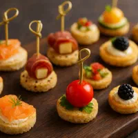 پذیرایی با انواع فینگر فود متنوع و خوشمزه