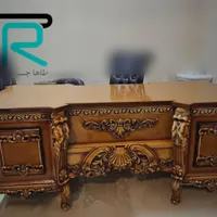 میز صندلی کتابخانه کانتر مبل منبت چوب فلز فوم چرم|دفتر کار|لاهیجان, آهندان|دیوار