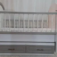 تخت و گهواره کودک mdf همراه تشک