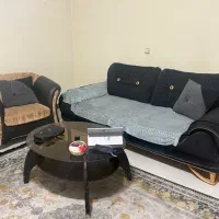 کاناپه سه نفره تخت شو به همراه عسلی