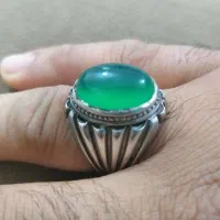 انگشتر عقیق سبز سیدی نقره عیاربالا|جواهرات|اهواز, پادادشهر|دیوار