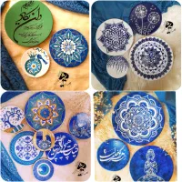 دیوارکوب های سفالی شب یلدا|تابلو، نقاشی، عکس|نیشابور, فردوس شمالی|دیوار