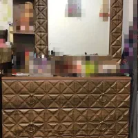 میز آرایش چهار کشو آینه ریلی