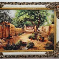 تابلوفرش منظره کوچه باغ