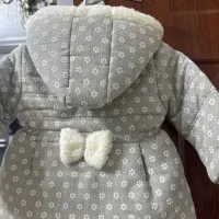 کاپشن دخترانه مناسب ۱تا۳سال رنگ طوسی عروسکی|کفش و لباس بچه|تهران, شکوفه (عبدل آباد)|دیوار