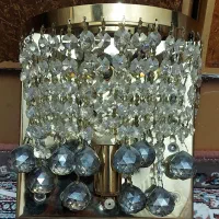 لوستر دیواری کریستالی طلایی|لوستر و چراغ آویز|قرچک, محمد آباد|دیوار