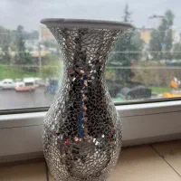 گلدان اینه کاری سفالی|صنایع دستی و سایر لوازم تزئینی|رشت, امین الضرب|دیوار