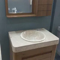 روشویی با سنگ و آیینه